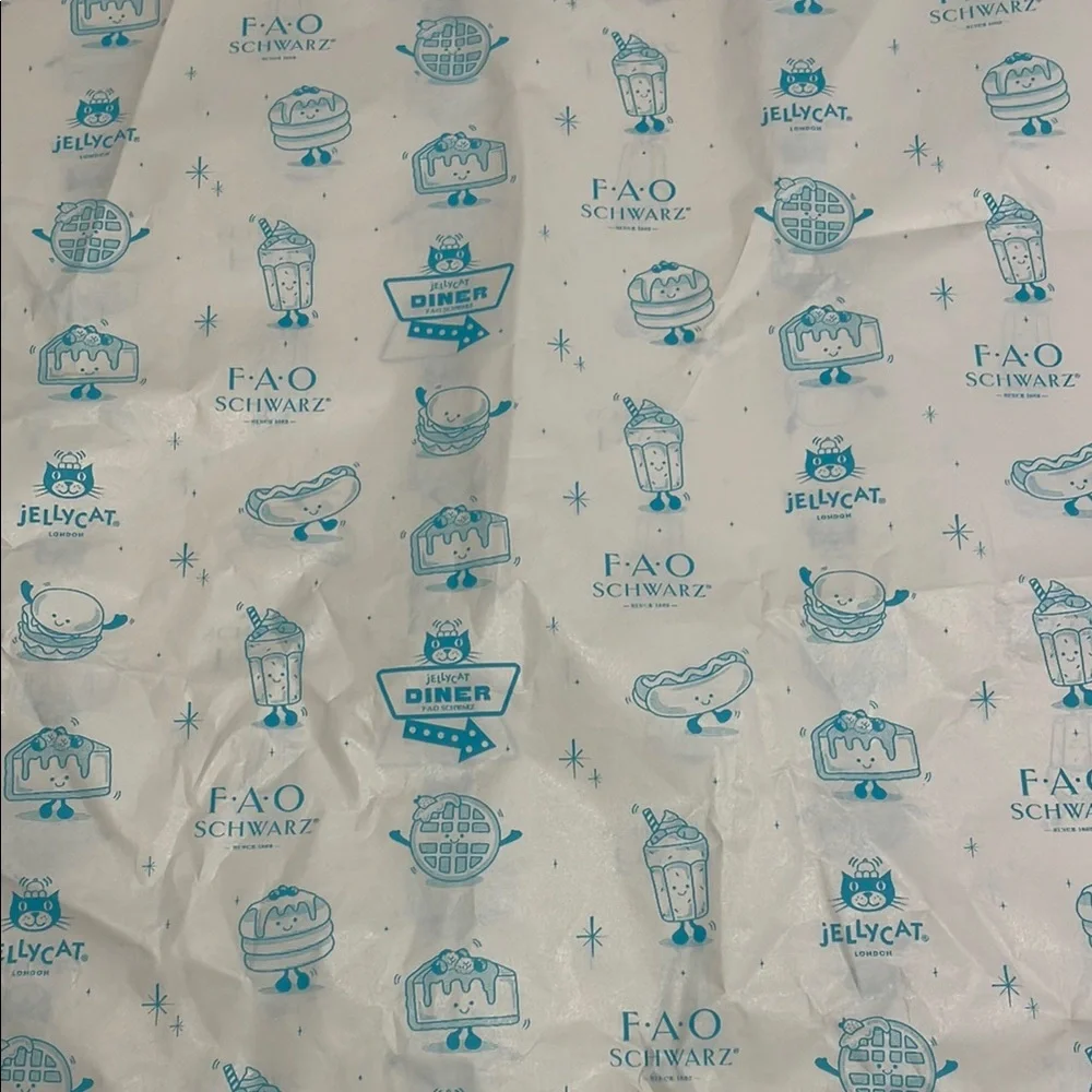 FAO Schwarz x Jellycat Diner Gift Wrap Tissue paper from June 2025